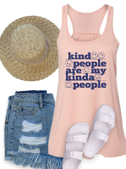 Kind People Are My People Bella Canvas Flowy Tank