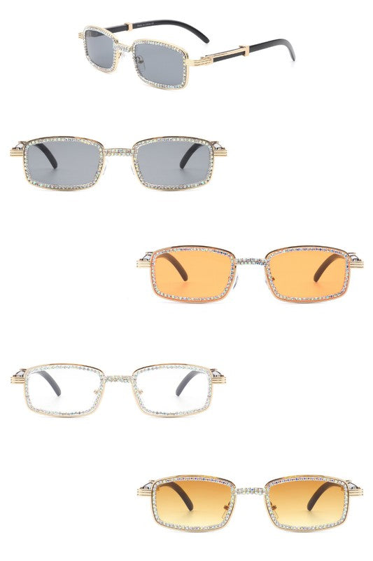 Rectangle Retro Vintage Square Sunglasses