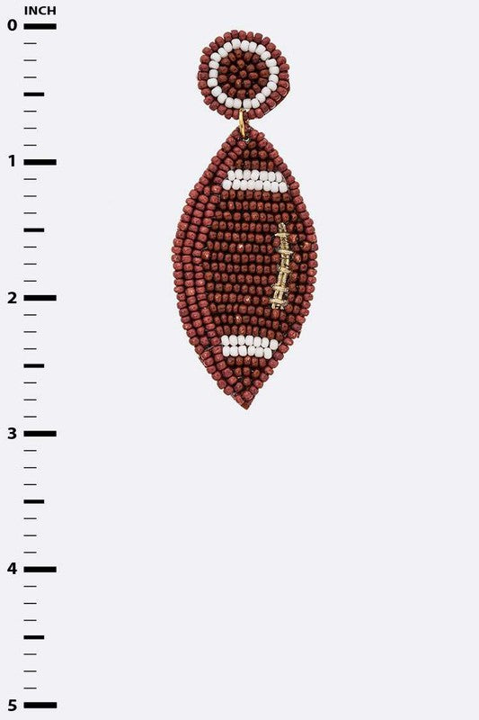 Beaded Football Iconic Earrings