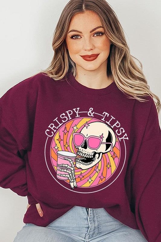 Crispy&Tipsy Graphic Fleece Sweatshirts