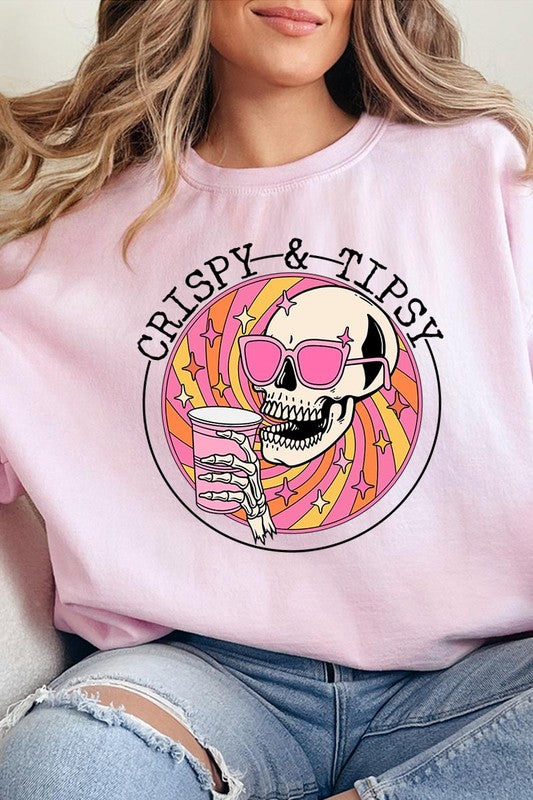 Crispy&Tipsy Graphic Fleece Sweatshirts