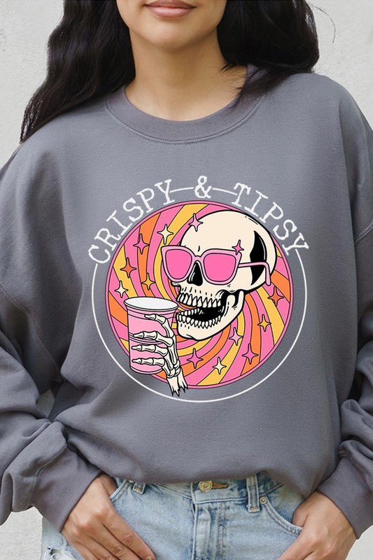 Crispy&Tipsy Graphic Fleece Sweatshirts