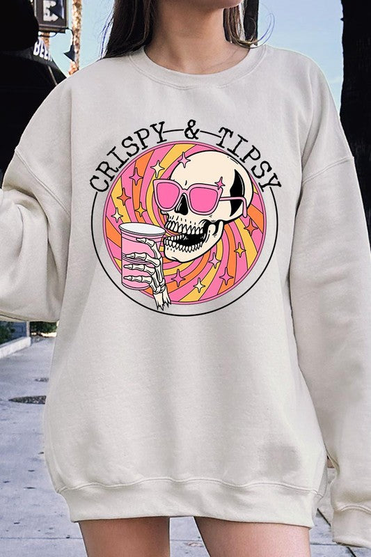 Crispy&Tipsy Graphic Fleece Sweatshirts