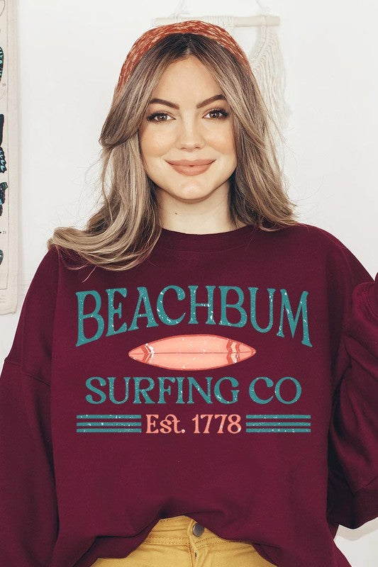 Beachbum Surfing Co Graphic Fleece Sweatshirts