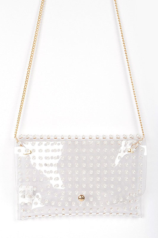 Pearl Studs Convertible Envelope Stadium Bag