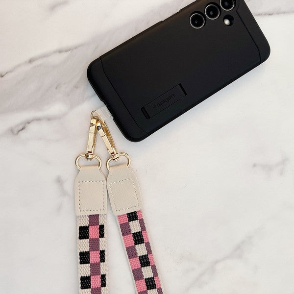 Checkered Crossbody Phone Lanyard