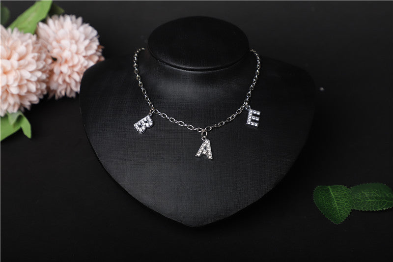 Customized English alphabet necklace