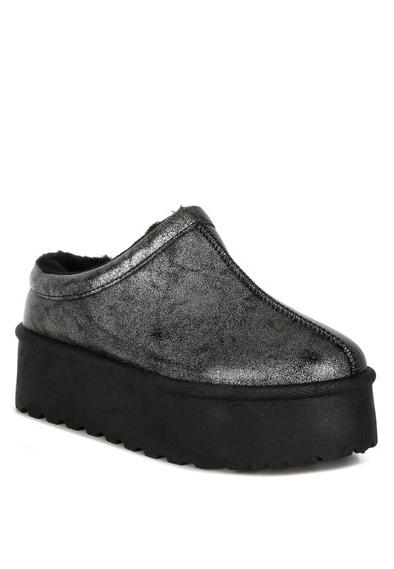 Lottys Faux Leather Platform Classic Slip-On