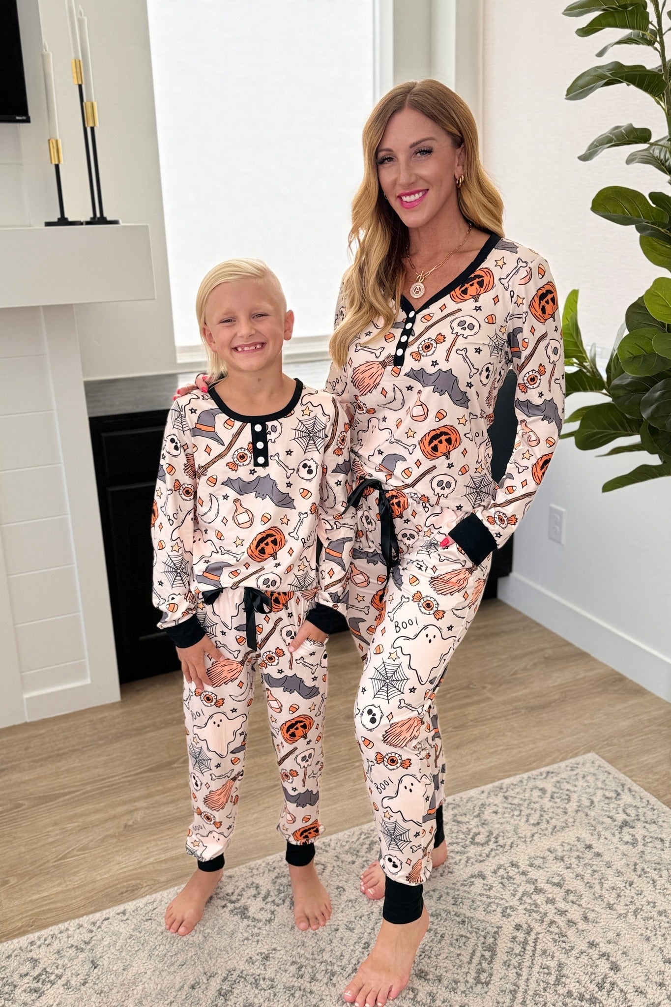 PREORDER: Matching Halloween Jogger Pajama Set in Four Prints