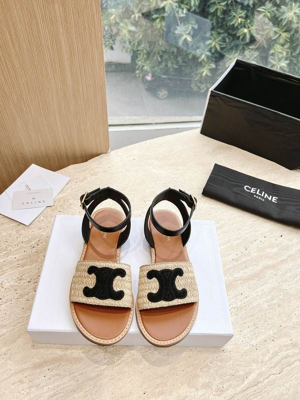 Cel Raffia Sandal