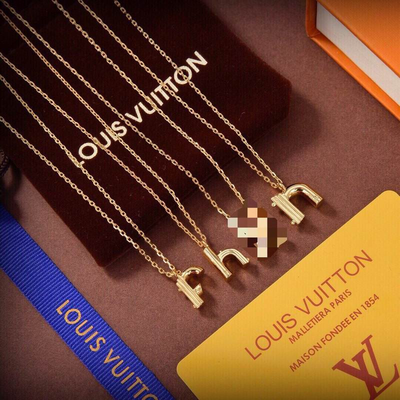 IV Alphabet Letter Necklace