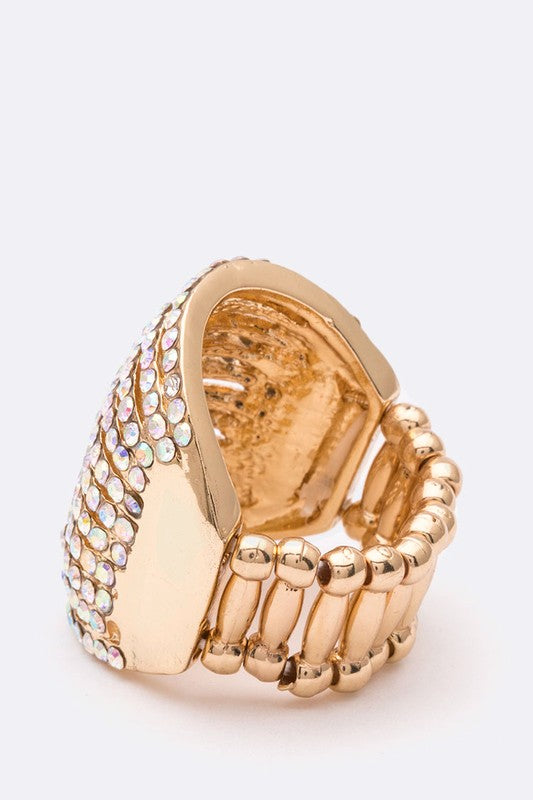 Layered Crystals Stretch Ring