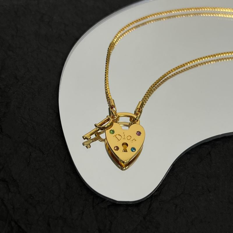 CD Heart Lock Necklace