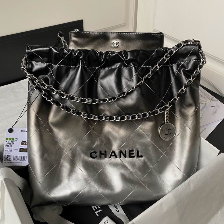 Chacha Silver Tote Crinkle Bag