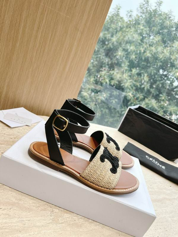 Cel Raffia Sandal