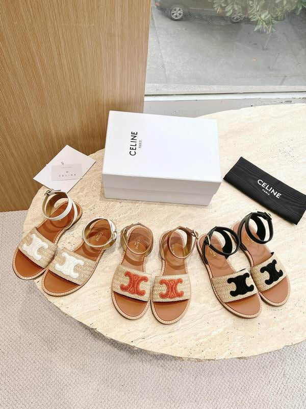 Cel Raffia Sandal