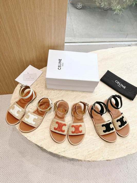 Cel Raffia Sandal