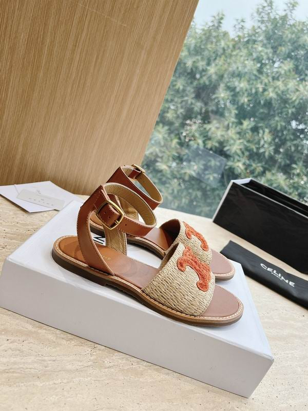 Cel Raffia Sandal