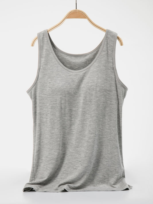 Scoop Neck Wide Strap Tank